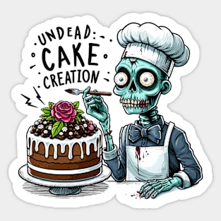 Zombie baker - Undead Cake creation Sticker